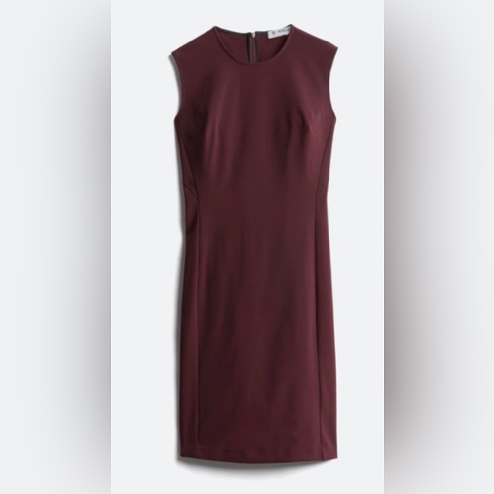 Elegant OF / MERCER Sleeveless Deep Wine Burgundy Fitted Dress size 6